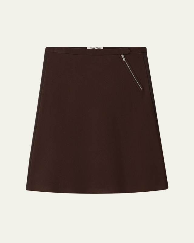 Zipper A-Line Skirt
